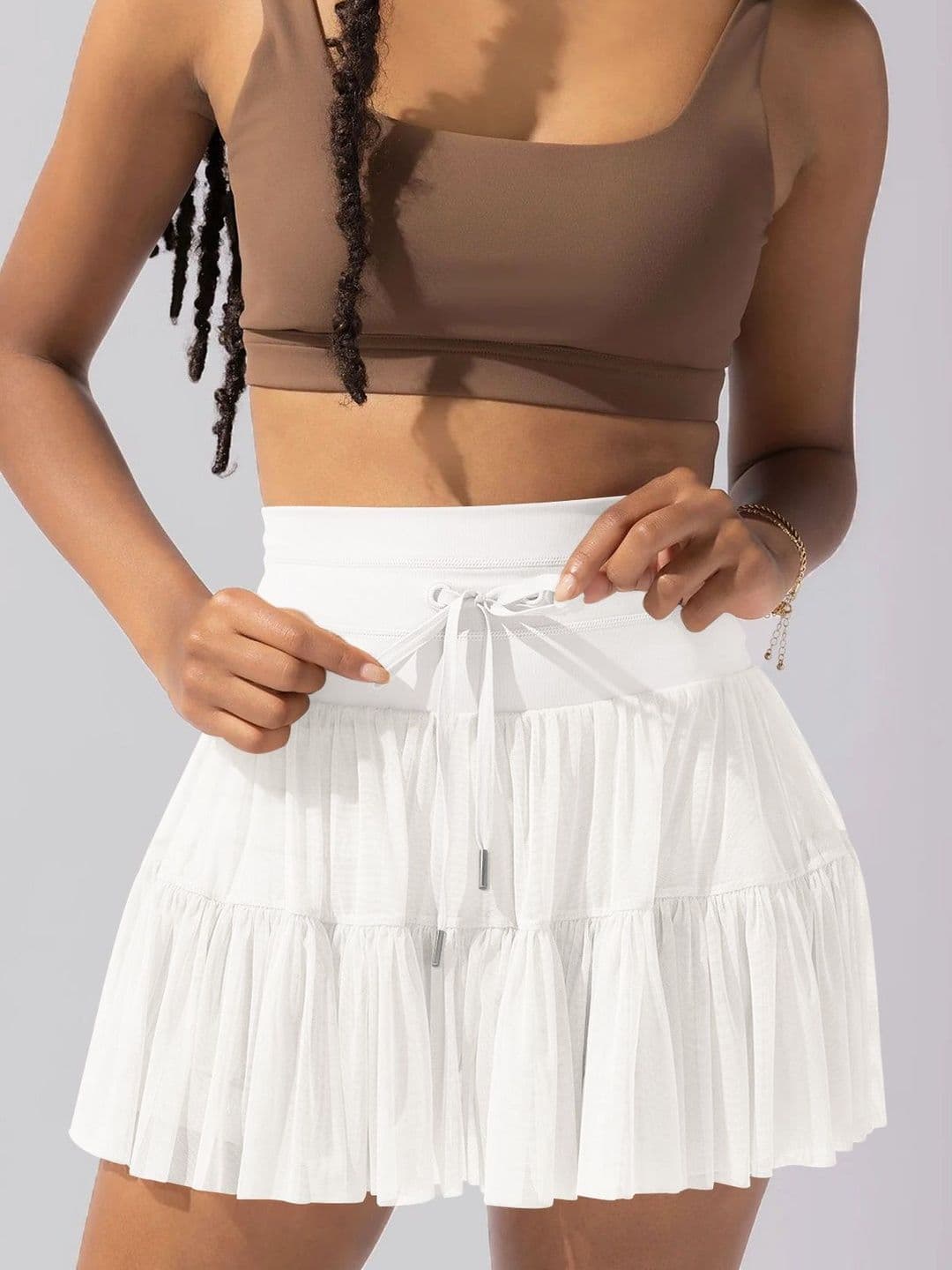 StyleCast x Revolte Women Solid Mini Flared Skirts - view 1