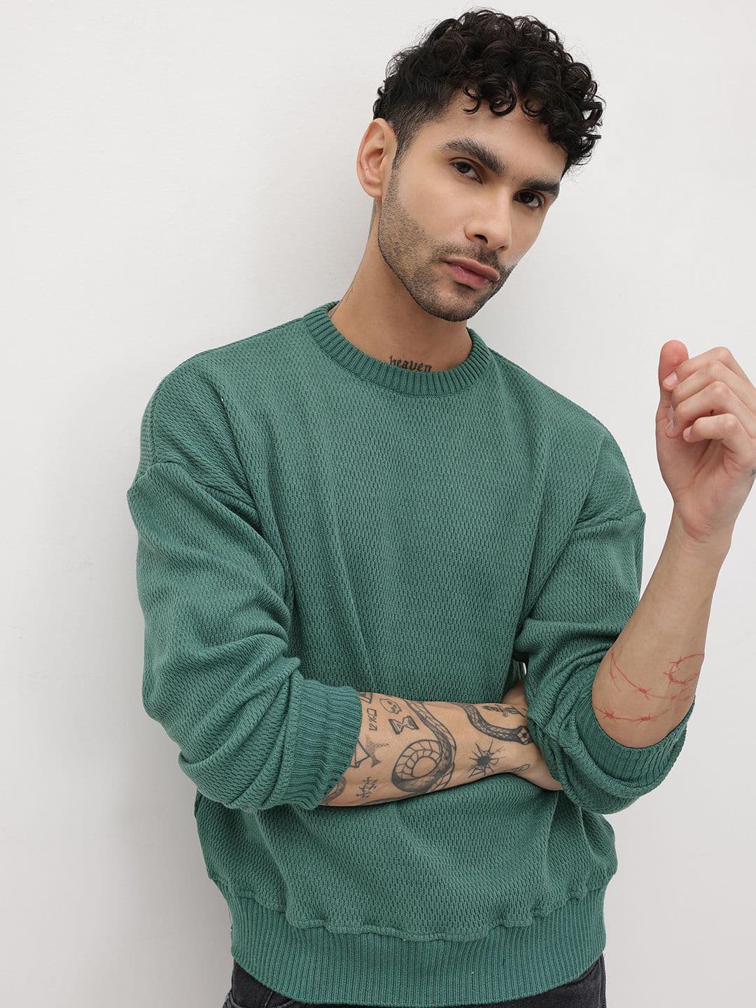 The Roadster Life Co. Self Design Drop-Shoulder Sleeves Pullover - view 1