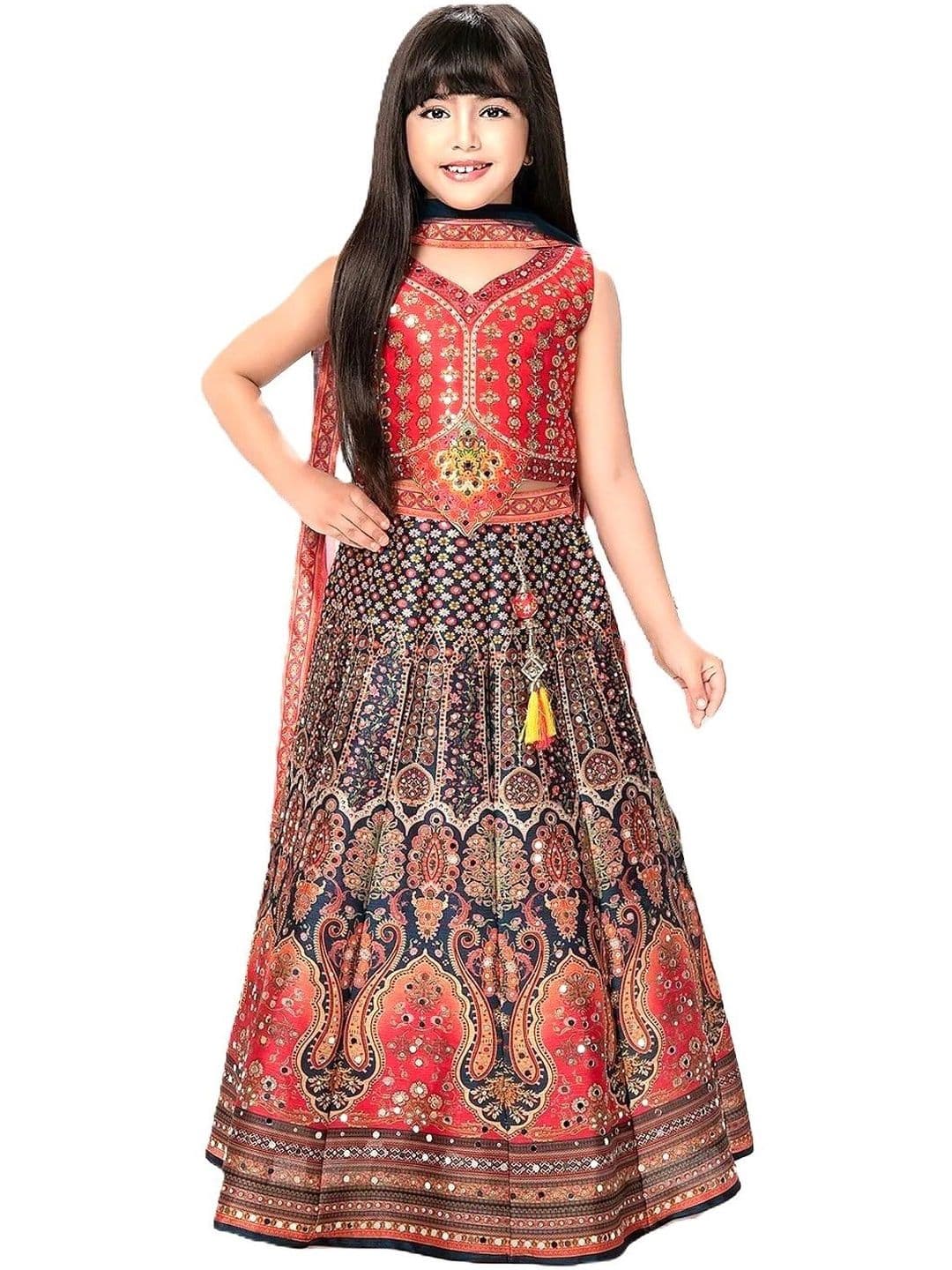 Sangria Girls Printed Ready to Wear Lehenga & Blouse With Dupatta - view 1