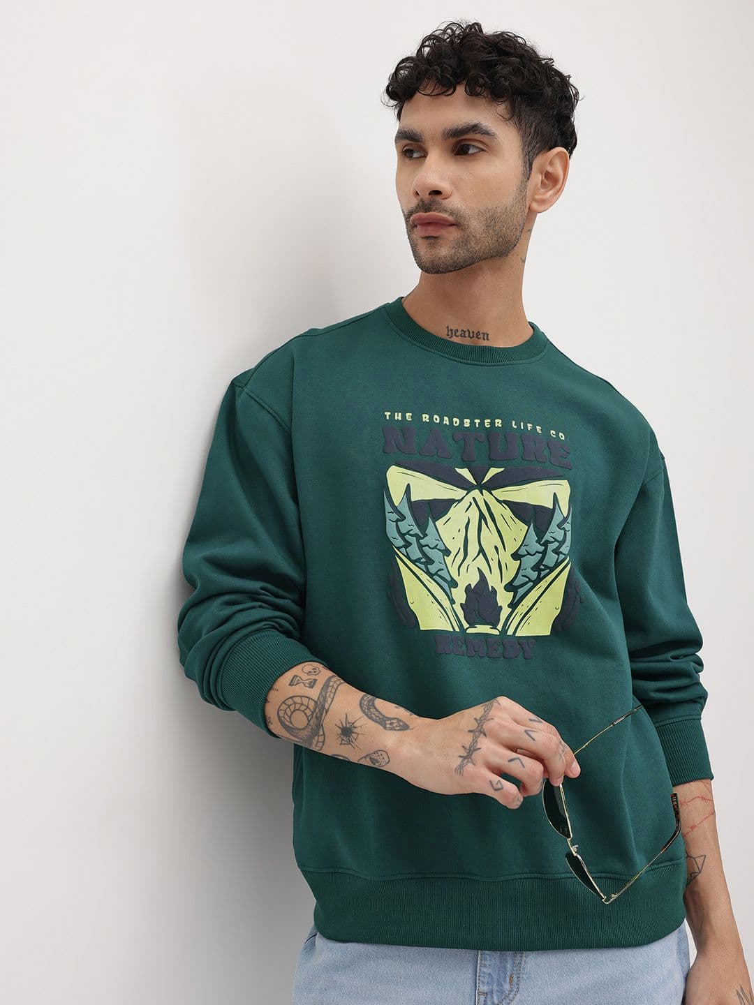 The Roadster Life Co. Graphic Puff Printed Relaxed Fit Sweatshirt - view 1