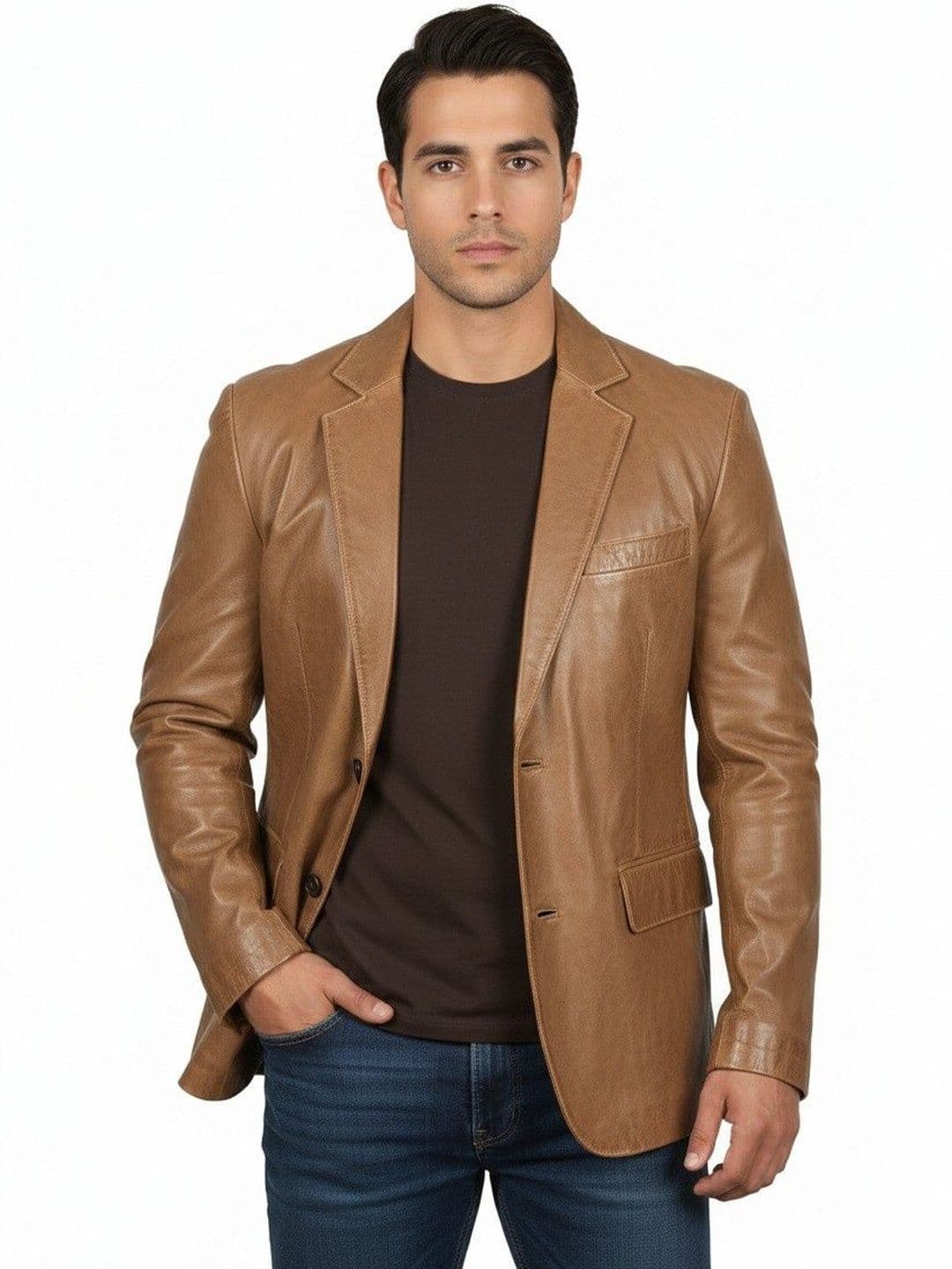 SHIVAM ENTERPRISSE Shawl Collar Lightweight Longline Cotton Biker Jacket - view 1