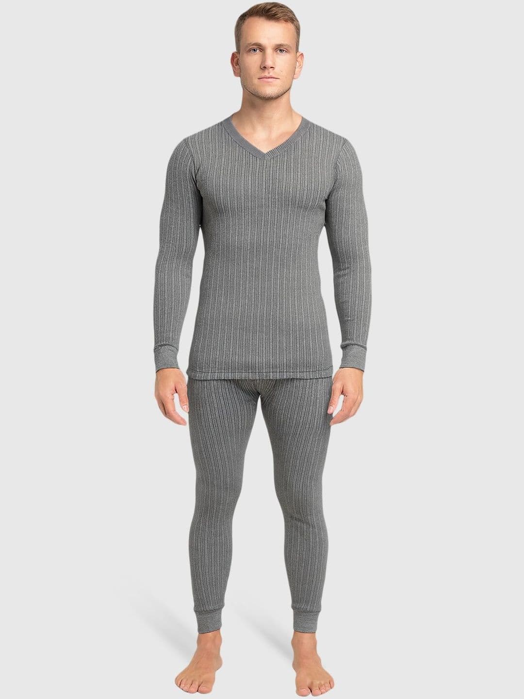 Lux Cozi Ribbed V-Neck Thermal Set - view 1