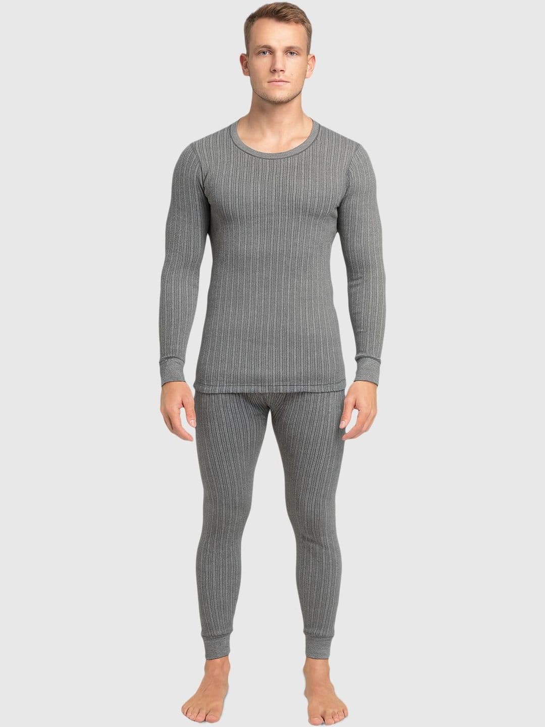 Lux Cozi Men Ribbed Round Neck Long Sleeves Thermal Set - view 1