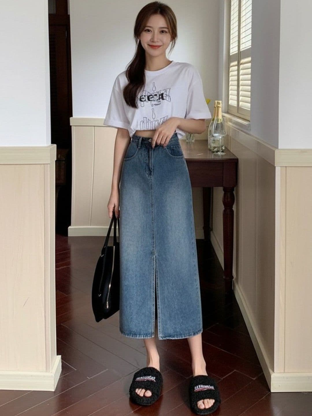 HERE&NOW Women Straight Midi Skirts - view 1