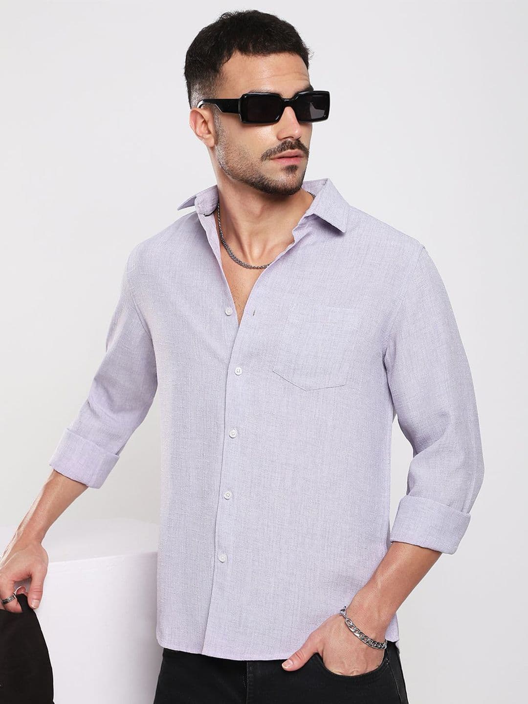 VASTRADO Cloud Everyday Polyester Long Sleeves Slim Fit Shirt - view 1