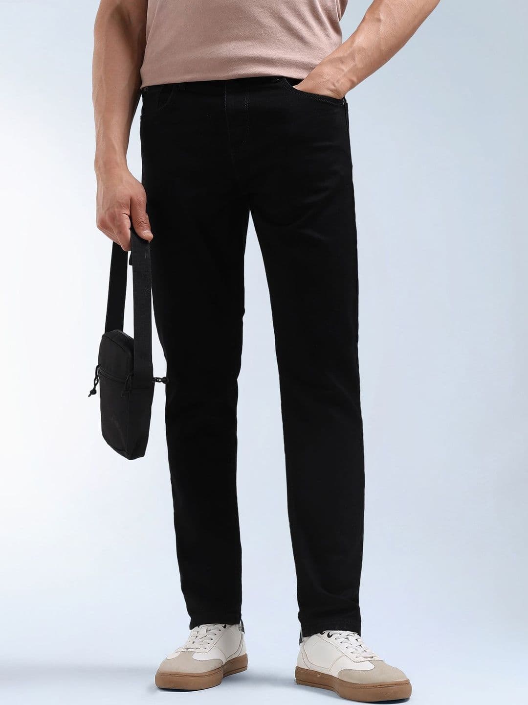 Flying Machine Men Tapered Fit Mid-Rise Stretchable Jeans - view 1