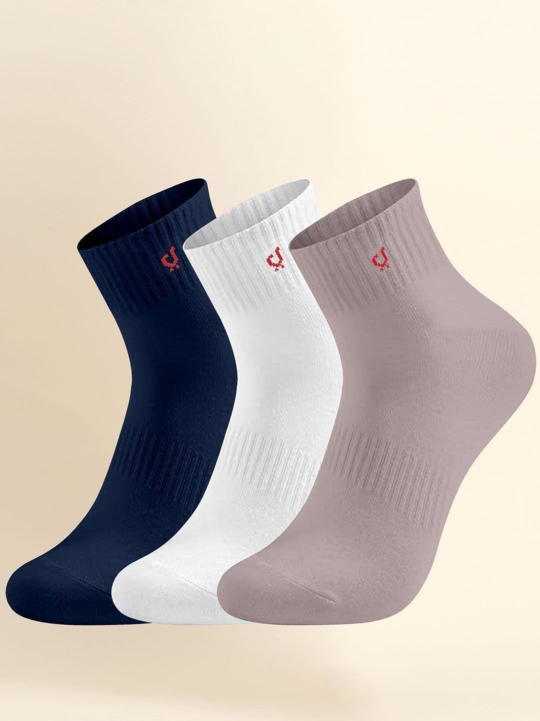 Trendmalls Unisex Pack 3 Cotton Blend Socks Ankle Length Fit Athletic Odour Free - view 1