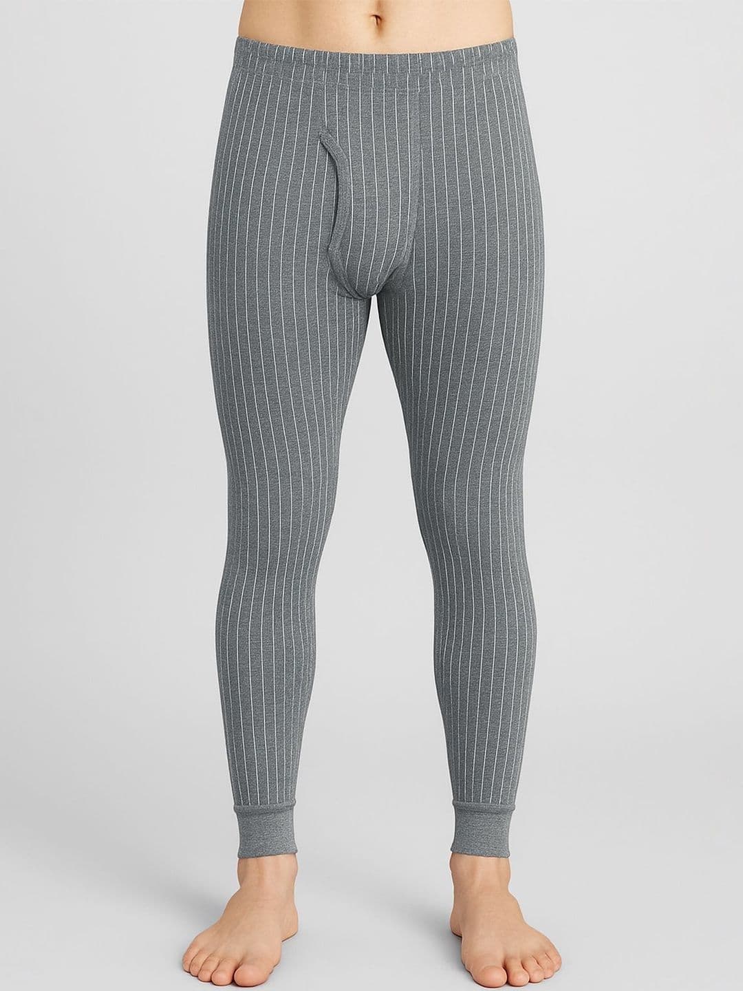 Lux Cozi Men Ribbed Mid-Rise Thermal Bottoms - view 1