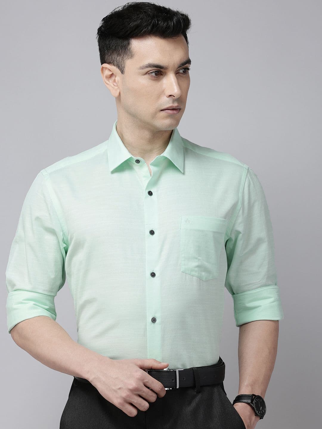 Arrow Pure Cotton Manhattan Slim Fit Formal Shirt - view 1