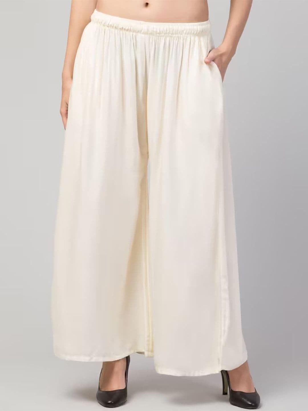 Thrifty Thread Flared Knitted Palazzos - view 1