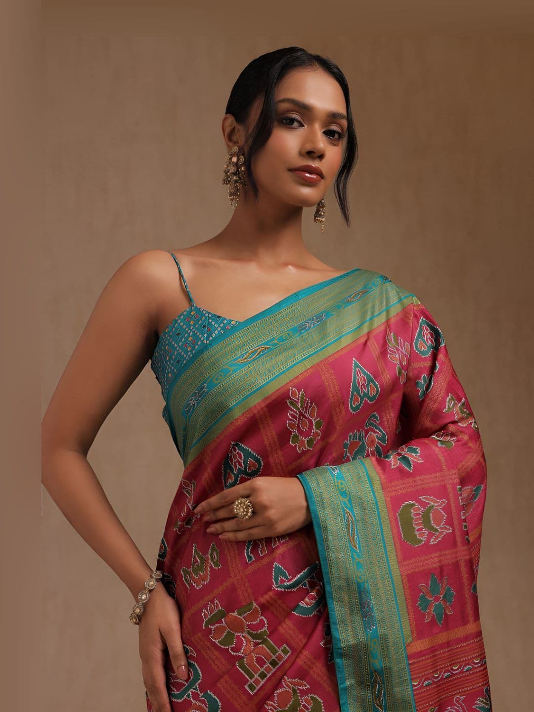 Soch Ethnic Motifs Woven Design Pochampally Saree - view 1