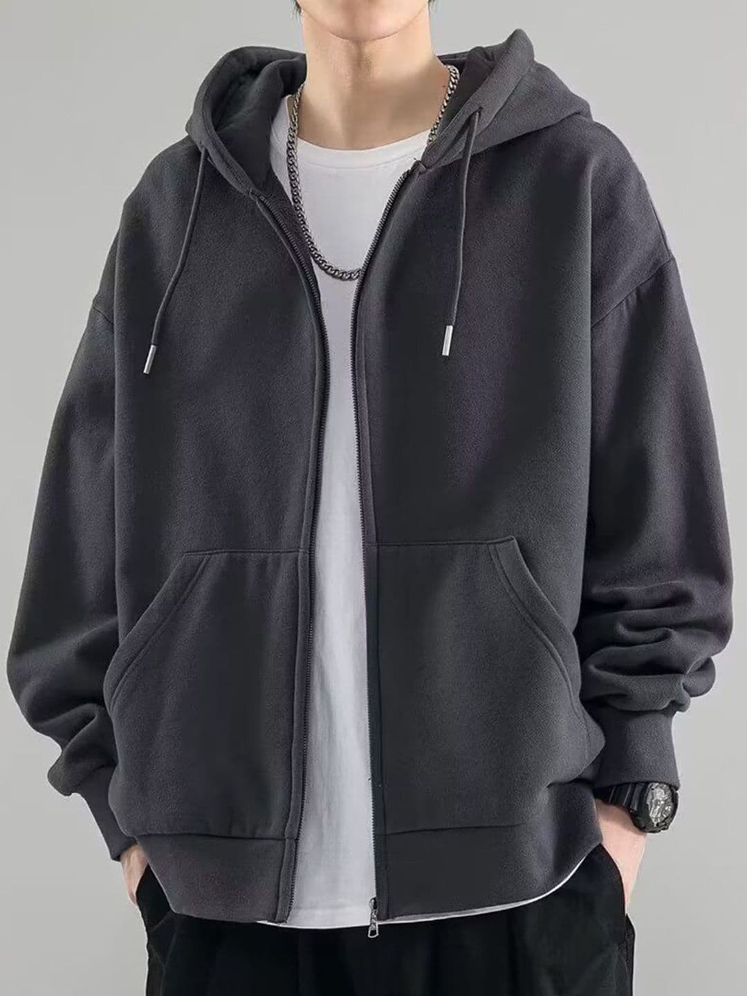 StyleCast x Revolte Men Hooded Open Front Jacket - view 1