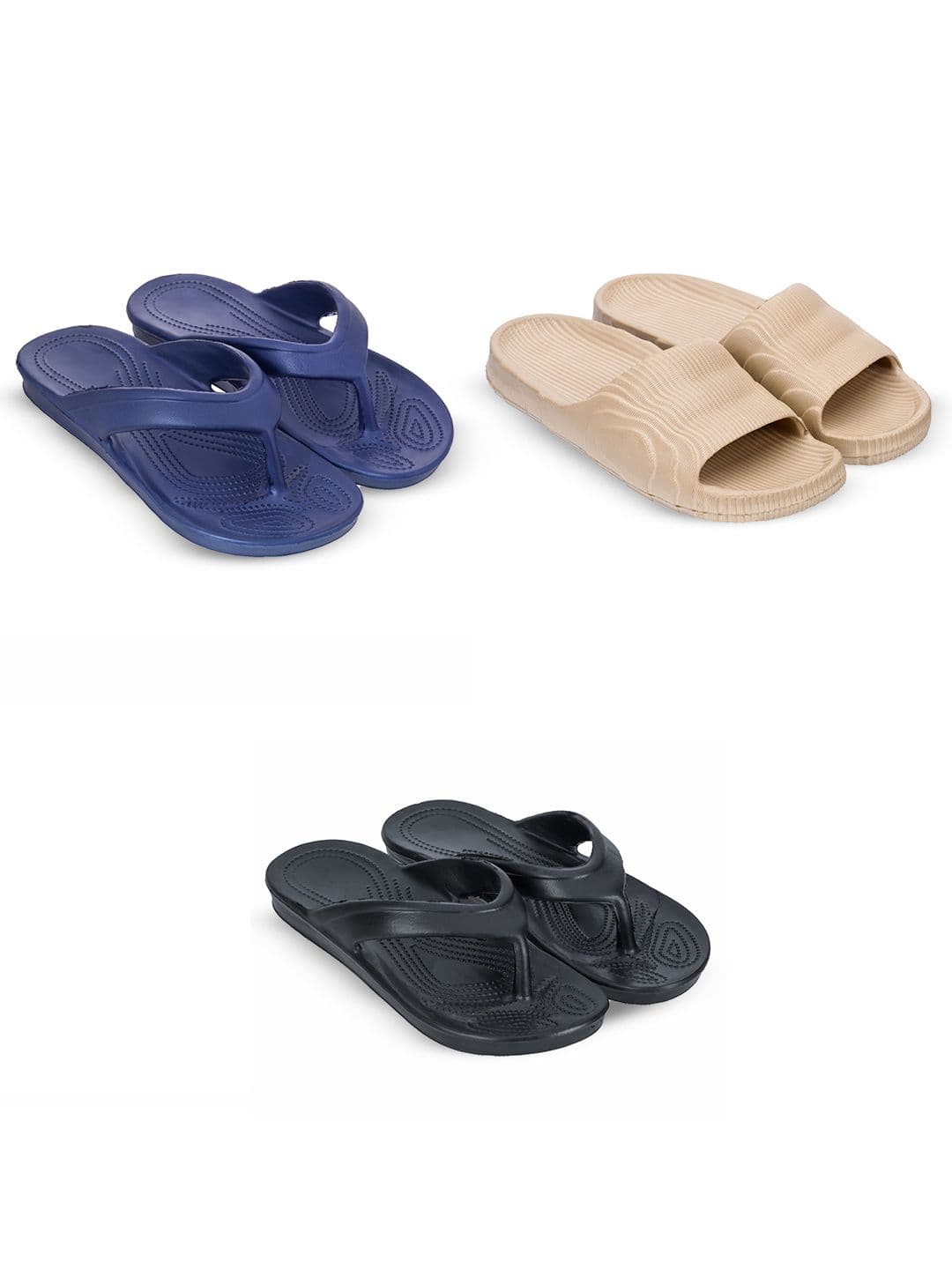 Feel alive Men Set of 3 Self Design Sliders - view 1