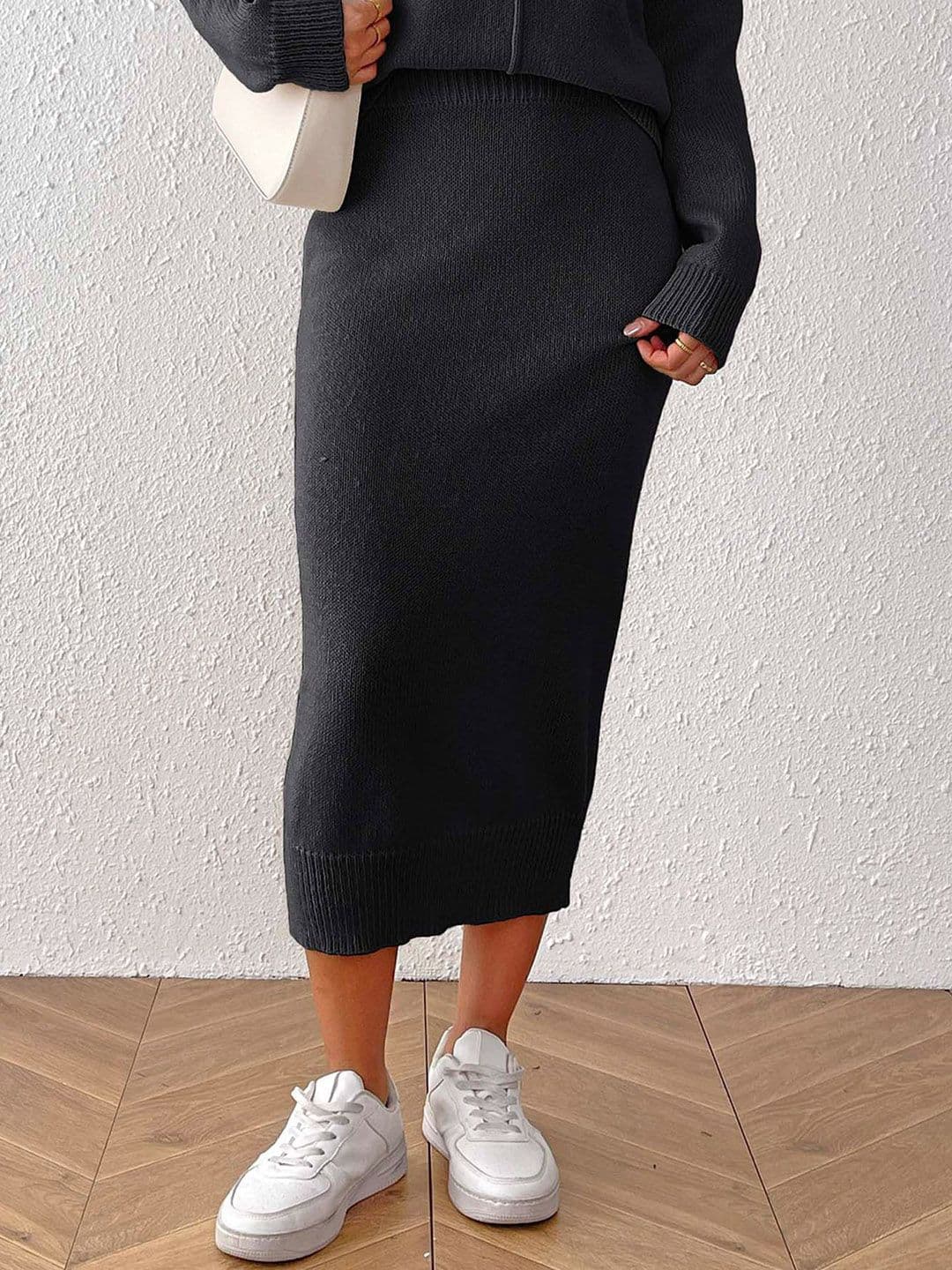 StyleCast x Revolte Women Solid Straight Midi Skirt - view 1