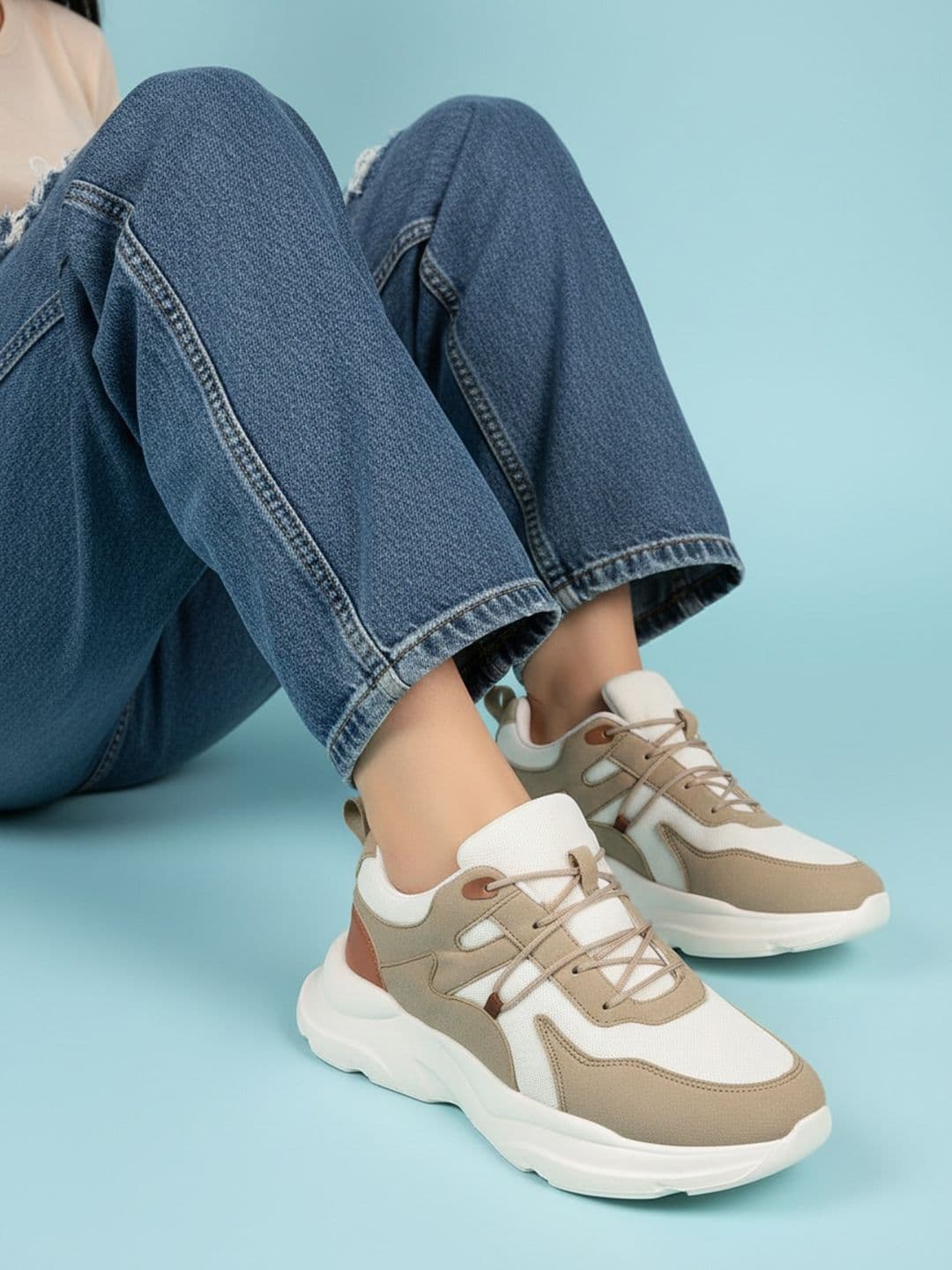 Mast & Harbour Women Colourblocked Sports Shoes - view 1