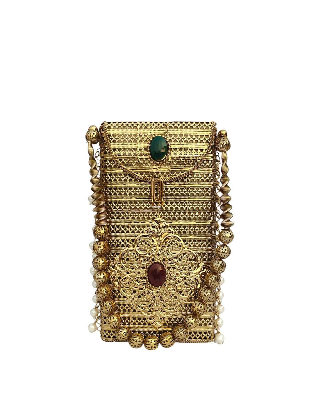 GAURJIA Pearl Tassel Embellished Box Clutch - view 1