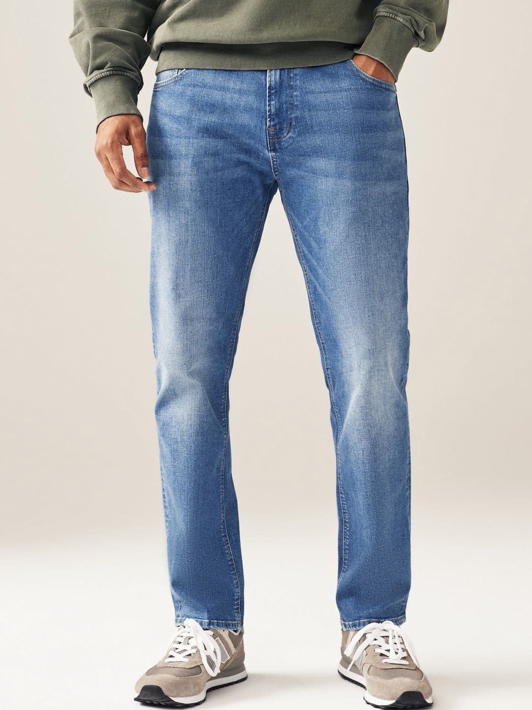 NEXT Men Classic Slim Fit Light Fade Stretchable Jeans - view 1