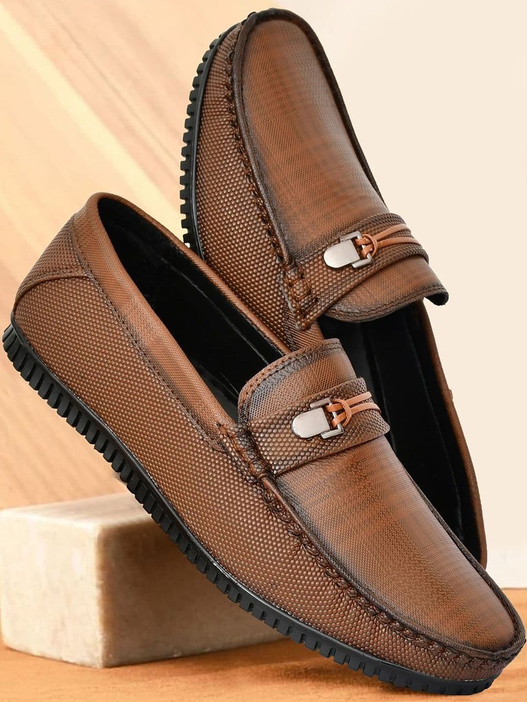HERE&NOW Men Tan Formal Shoes - view 1