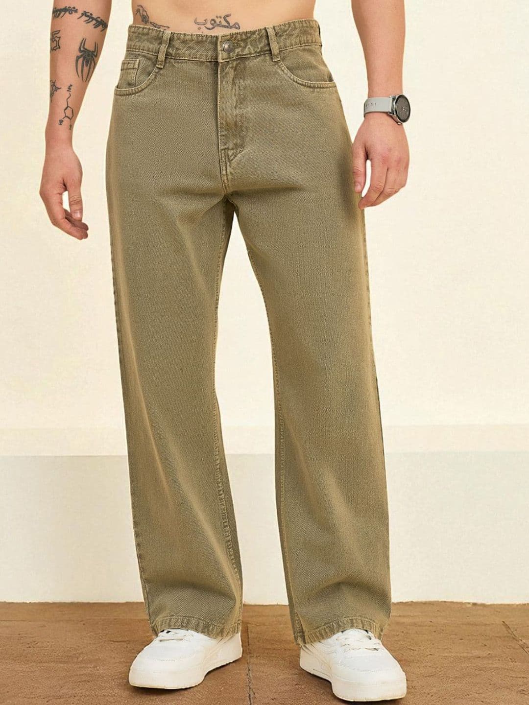 STUDIO NEXX Men Baggy Fit Mid-Rise Jeans