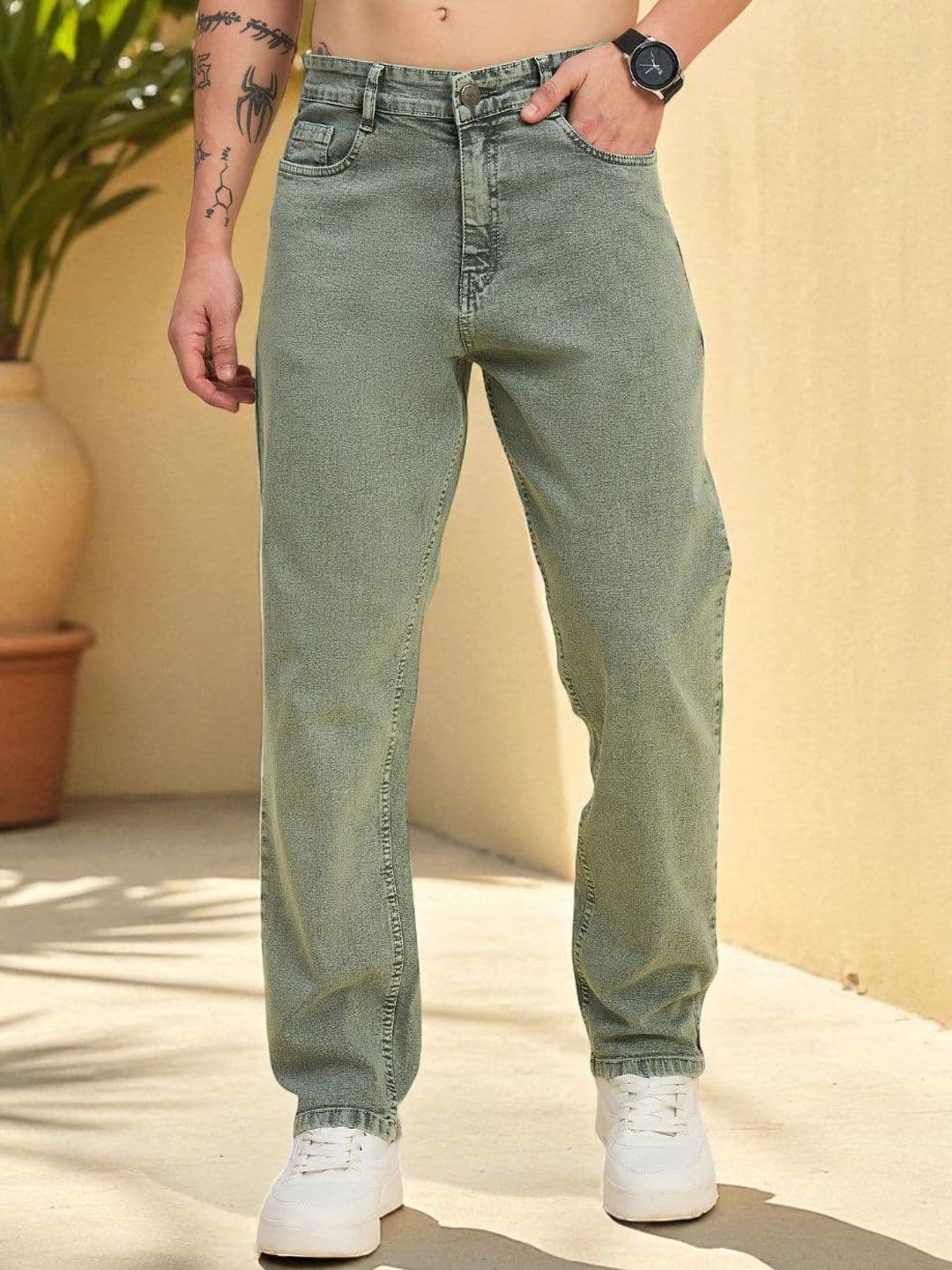 STUDIO NEXX Men Straight Fit Mid-Rise Jeans