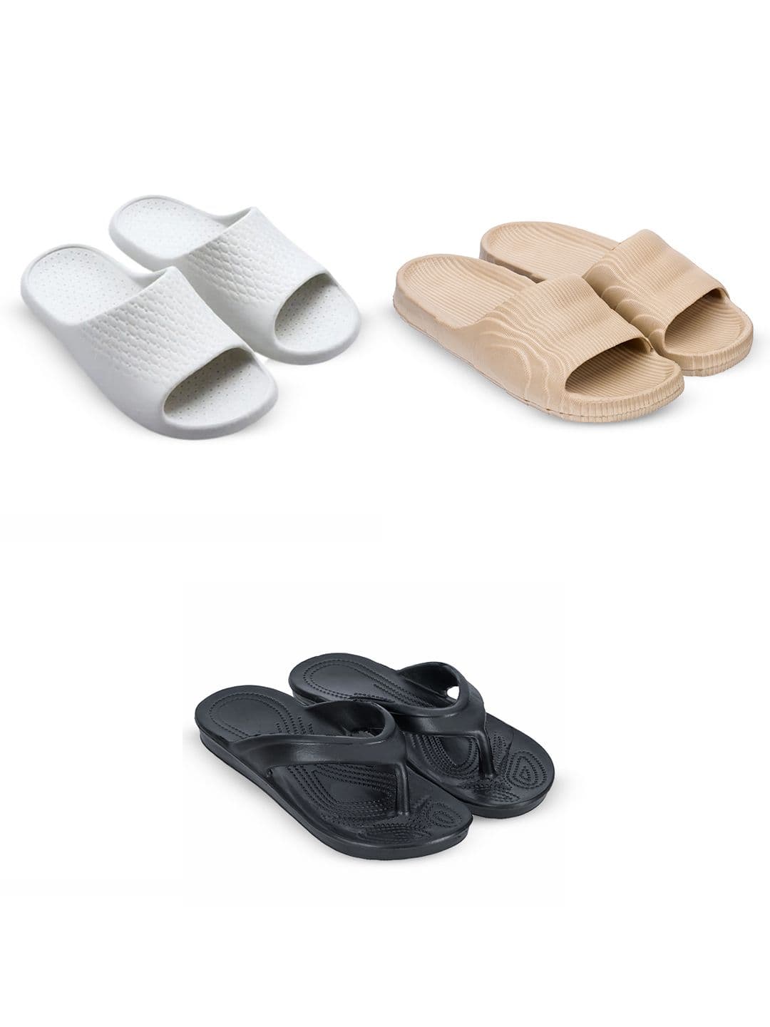 Feel alive Men Pair Of 3 Ultra-Comfortable & Lightweight Sliders - view 1