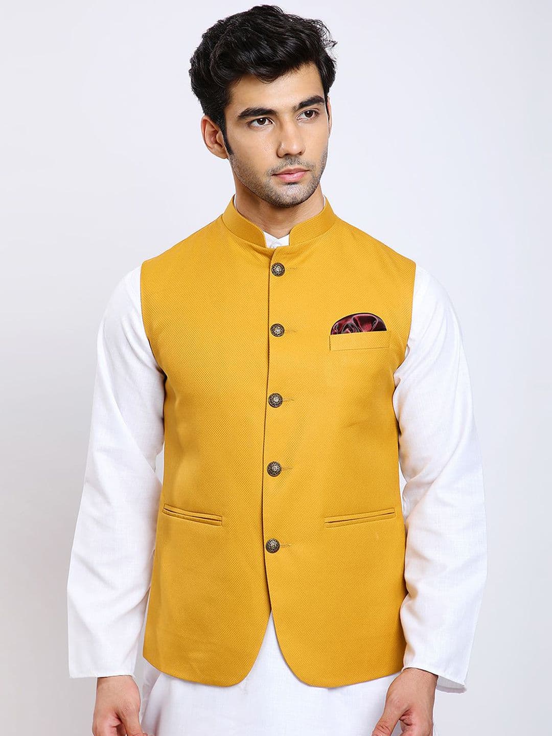 Awadhshree Mandarin-Neck Nehru Jacket - view 1