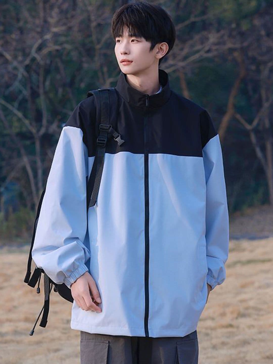 StyleCast x Revolte Men Colourblocked Windcheater Tailored Jacket - view 1