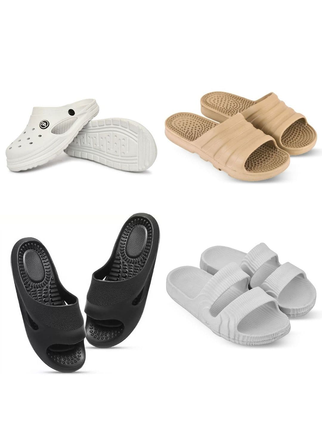 Feel alive Men Set of 4 Textured Sliders Flip Flops - view 1