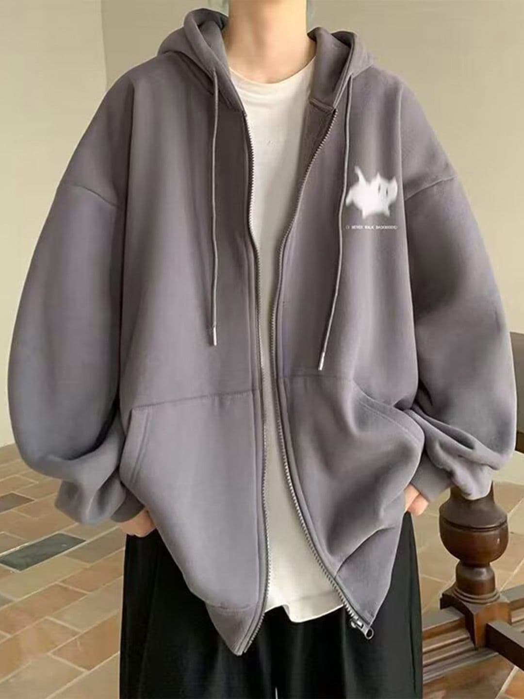 StyleCast x Revolte Men Hooded Front-Open Sweatshirt - view 1