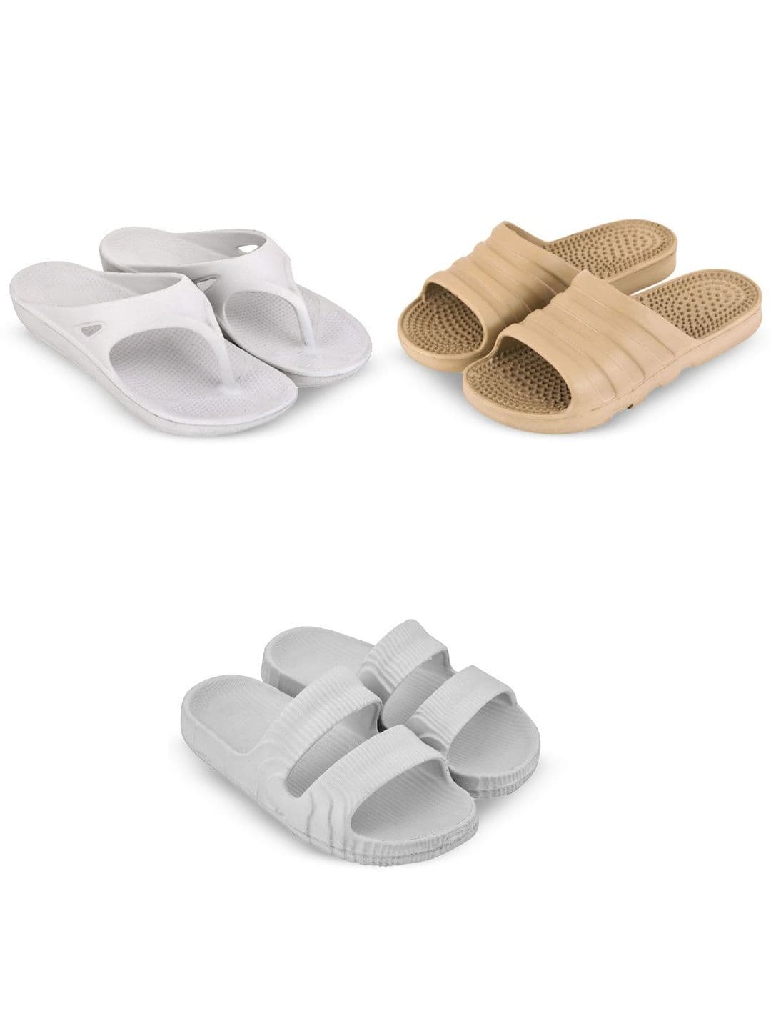 Feel alive Men Set of 3 Ultra-Comfortable Lightweight Flip- Flops - view 1