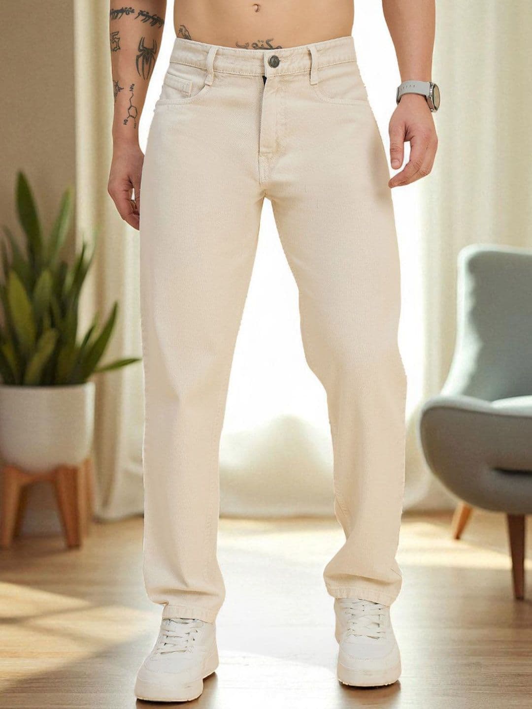 STUDIO NEXX Men Cotton Straight Fit Mid-Rise Jeans