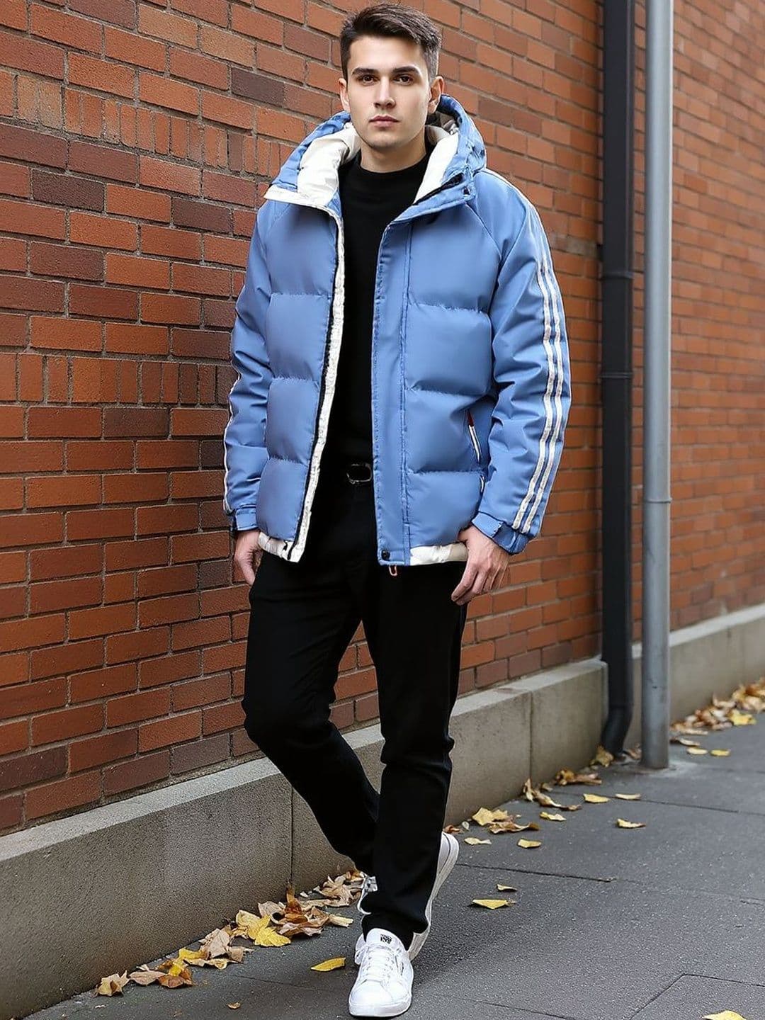 HERE&NOW Men Mock Collar Open Front Jacket - view 1