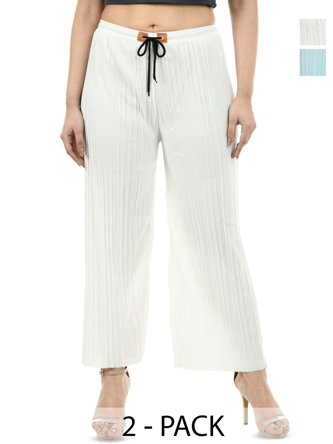 Brainbees Women Pack Of 2 Straight Palazzos - view 1