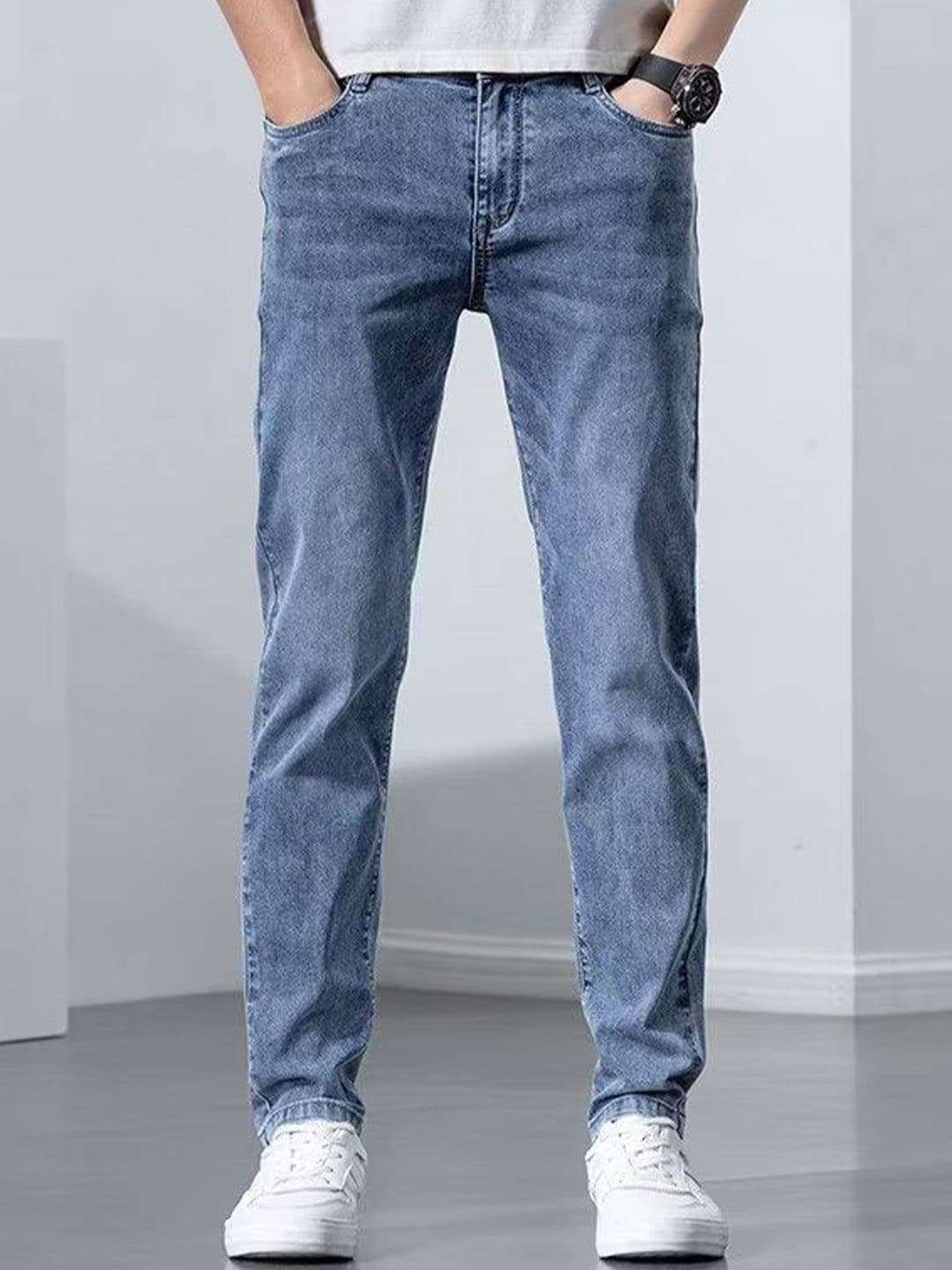 StyleCast x Revolte Men Regular Fit Mid-Rise Light Fade Jeans