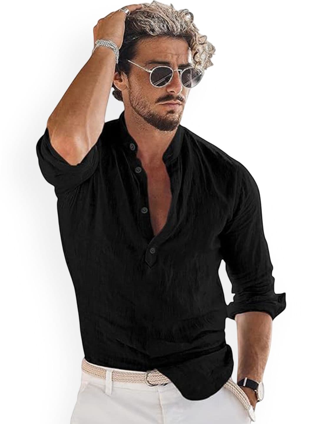 univibe Men Band Collar Kurta - view 1