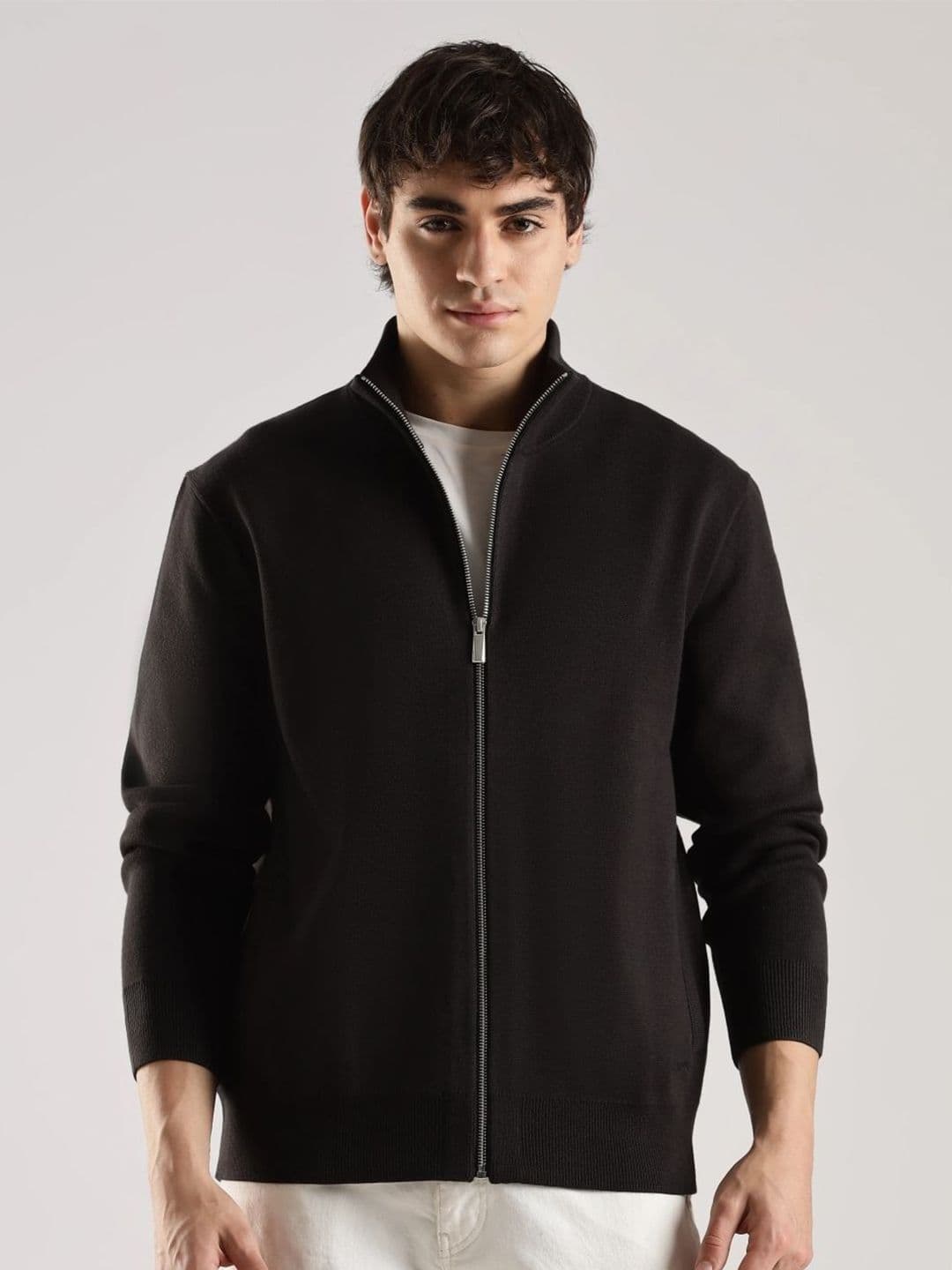 Calvin Klein Jeans Men Solid Relaxed Fit Bomber Jacket - view 1