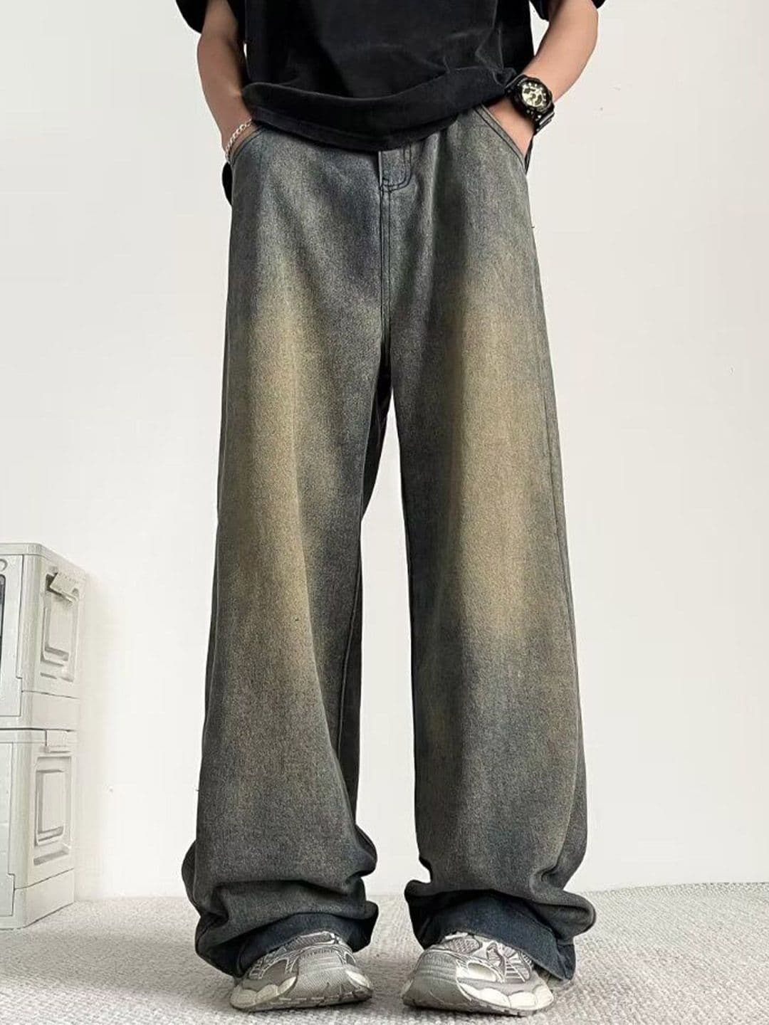StyleCast x Revolte Men Relaxed Fit Mid-Rise Light Fade Jeans - view 1