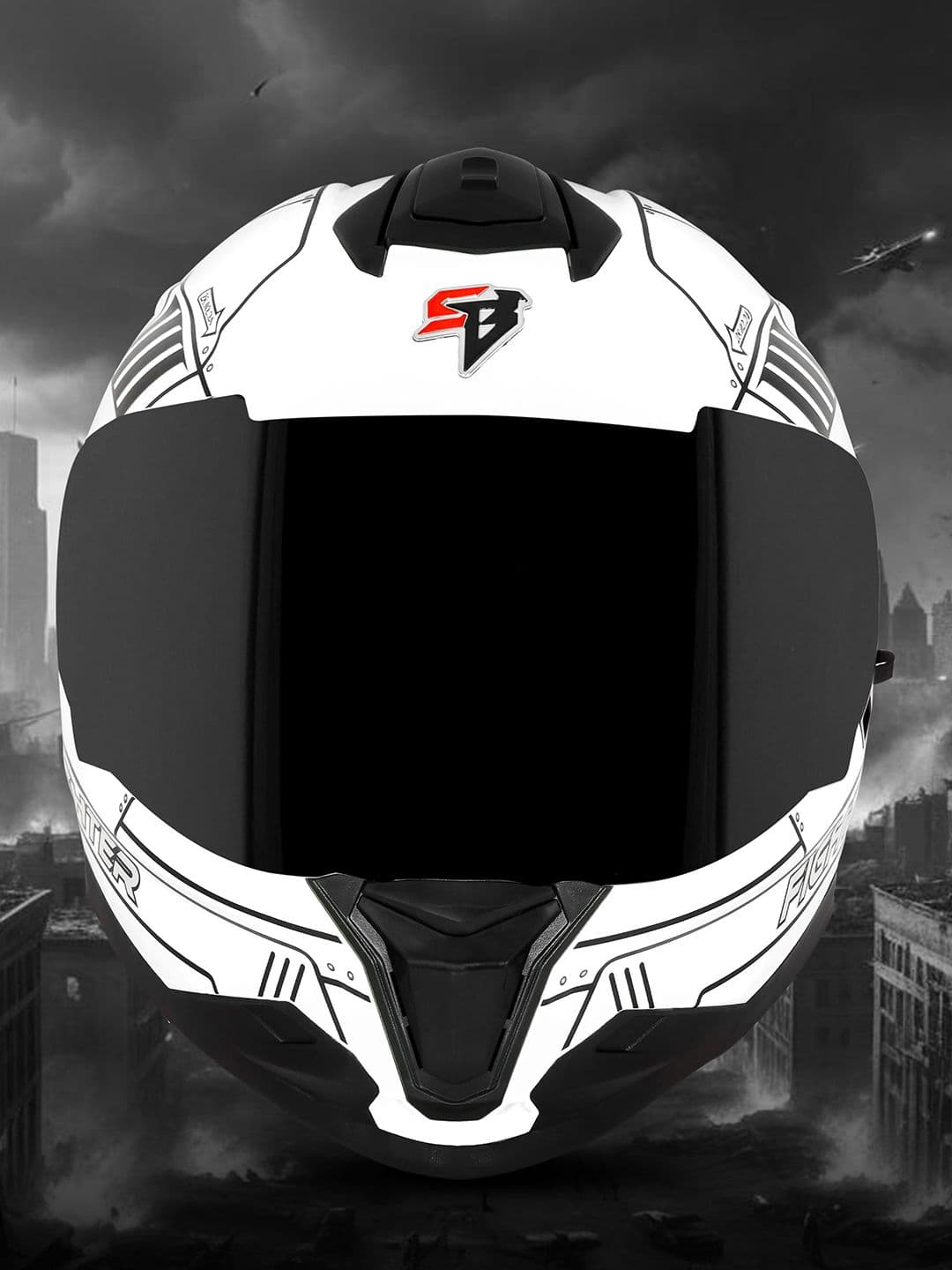 Steelbird Graphic Printed SBH 57 Fighter Steel Helmet