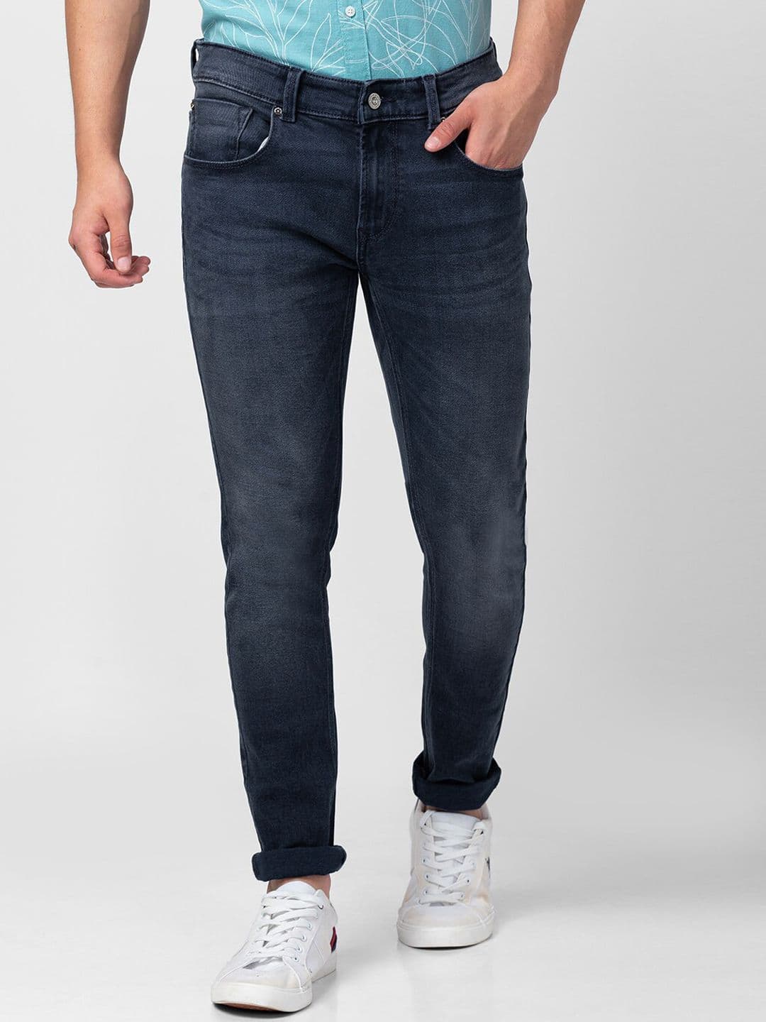 SPYKAR Men Super Slim Fit Low-Rise Light Fade Stretchable Jeans - view 1