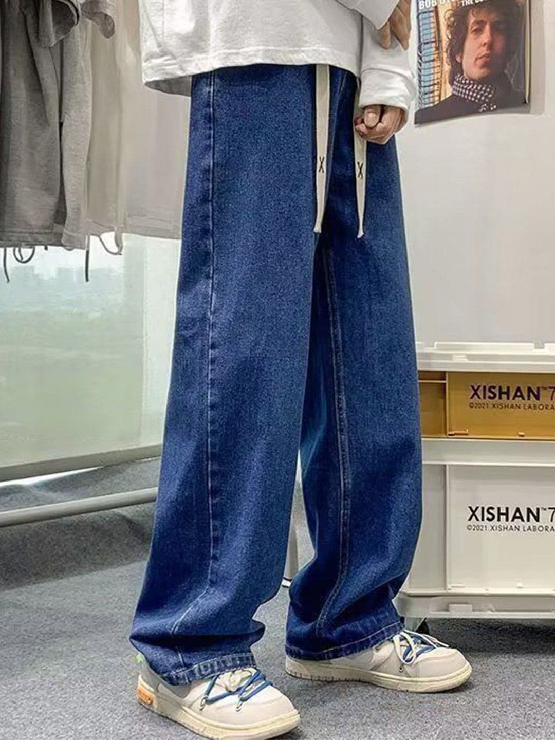 StyleCast x Revolte Men Wide Leg Mid-Rise Jeans - view 1