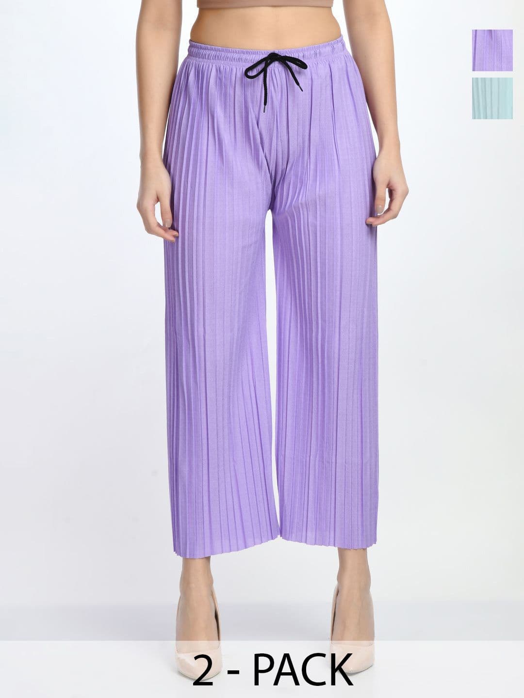 Brainbees Women Pack of 2 Straight Palazzos - view 1