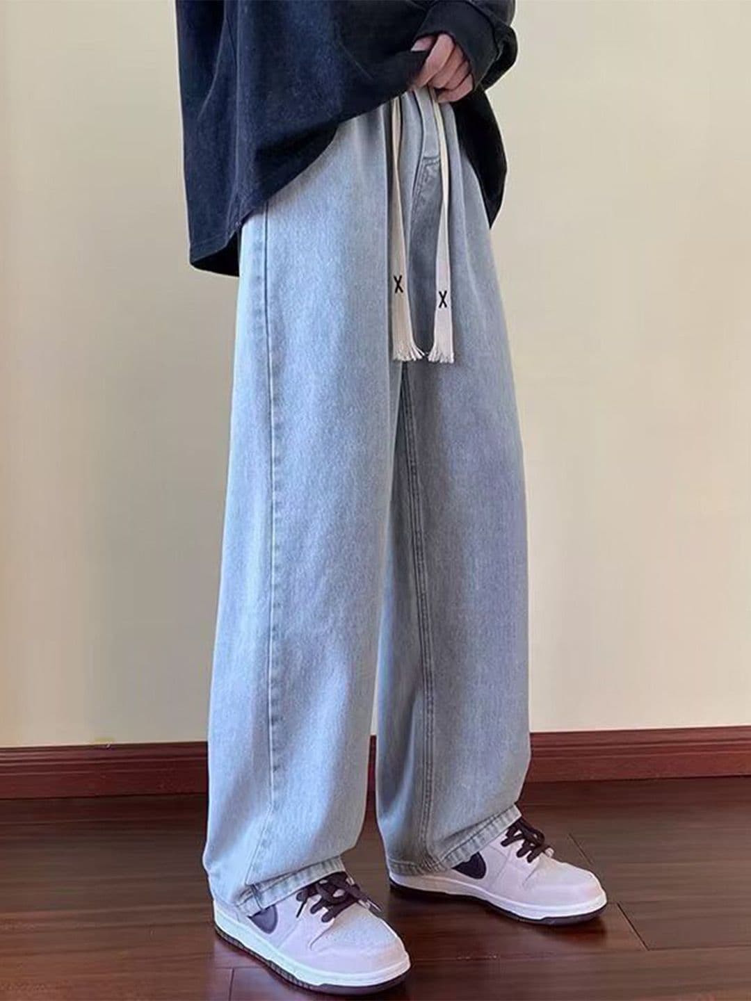 StyleCast x Revolte Men Wide Leg Mid-Rise Light Fade Jeans - view 1