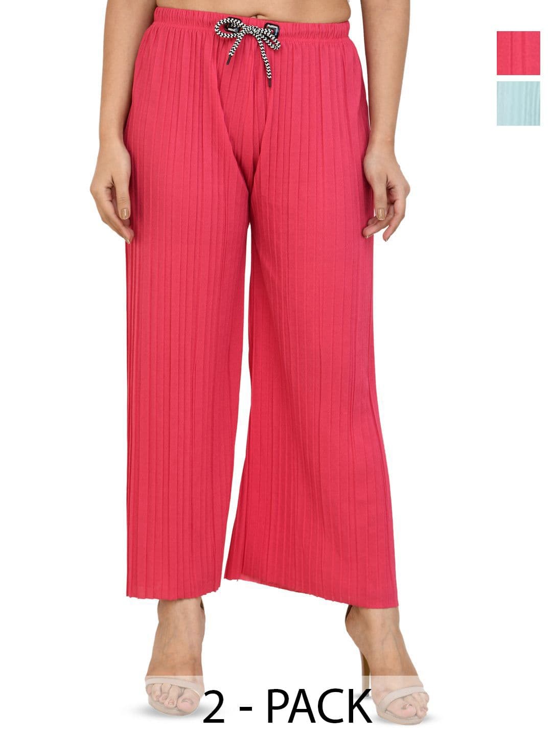 Brainbees Women Pack of 2 Straight Palazzos - view 1
