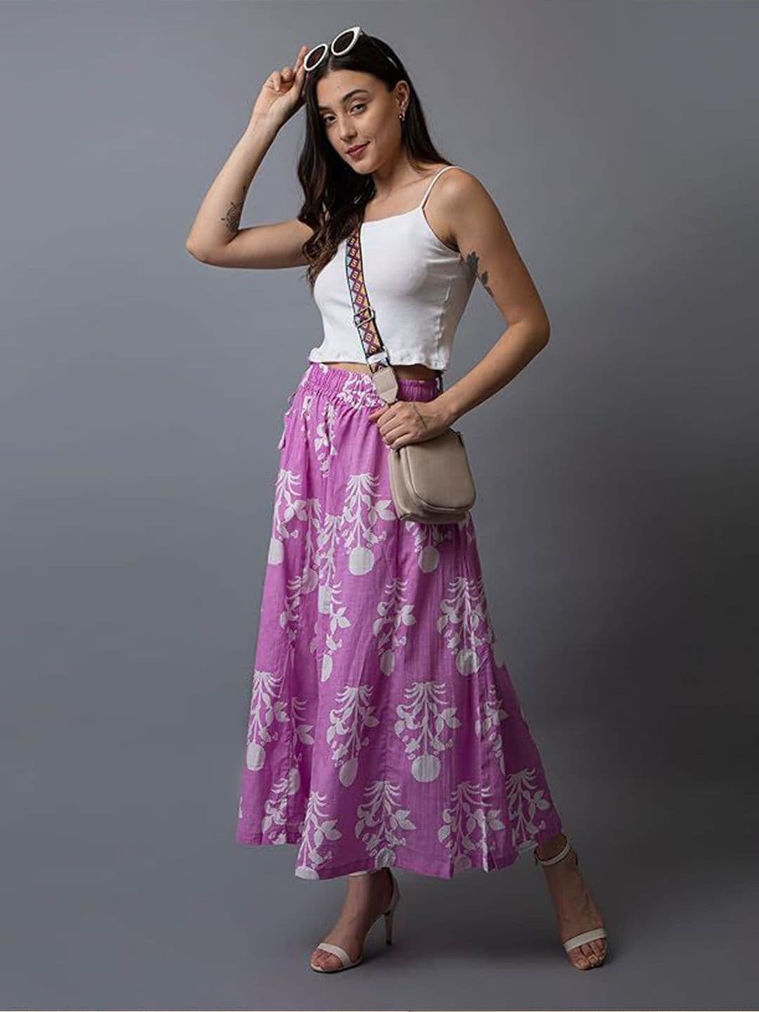 eyba Women Floral Printed Flared Cotton Palazzos - view 1