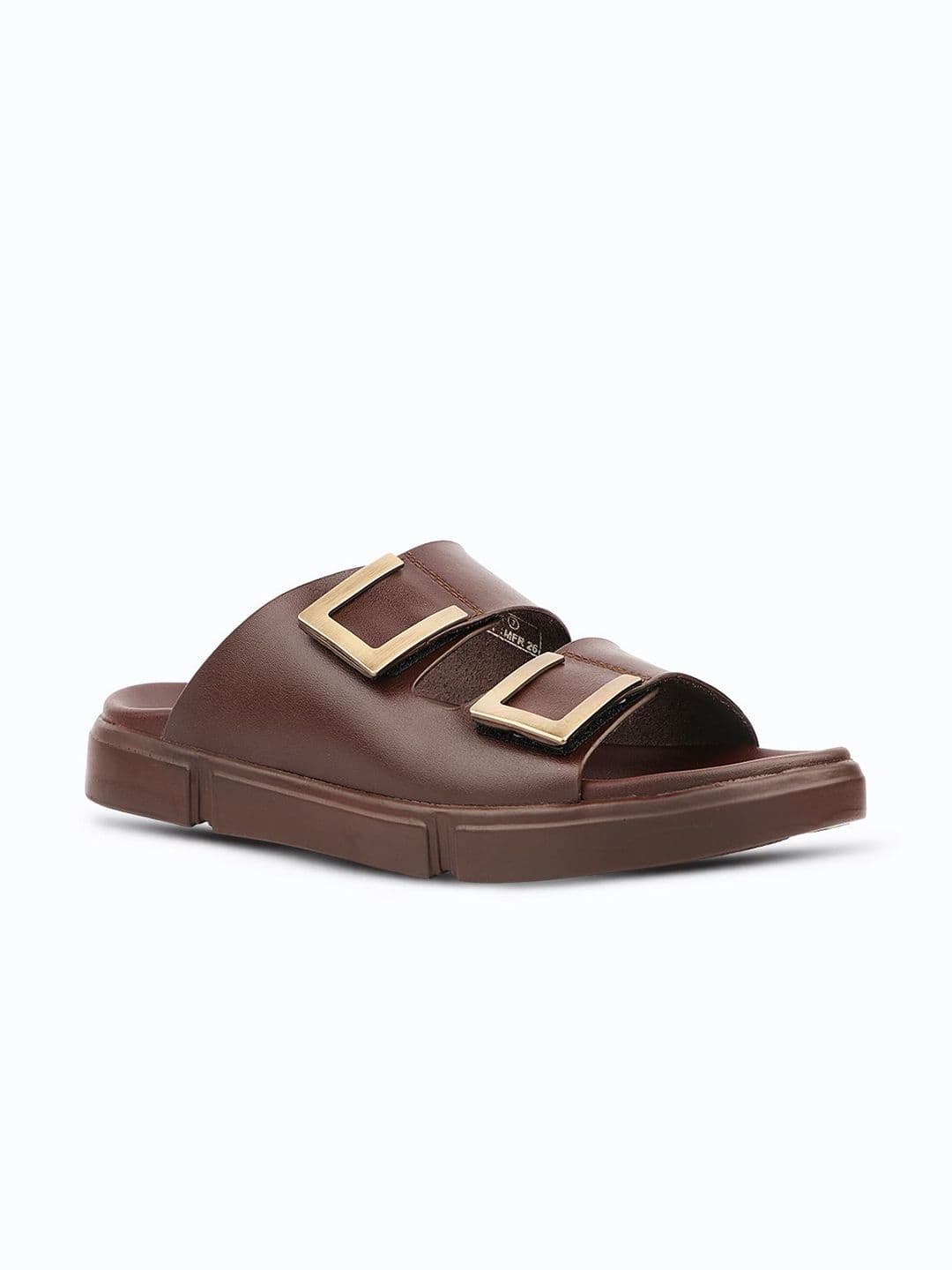 MEDIFEET Men Brown Open Back Buckle Details Comfort Sandals - view 1