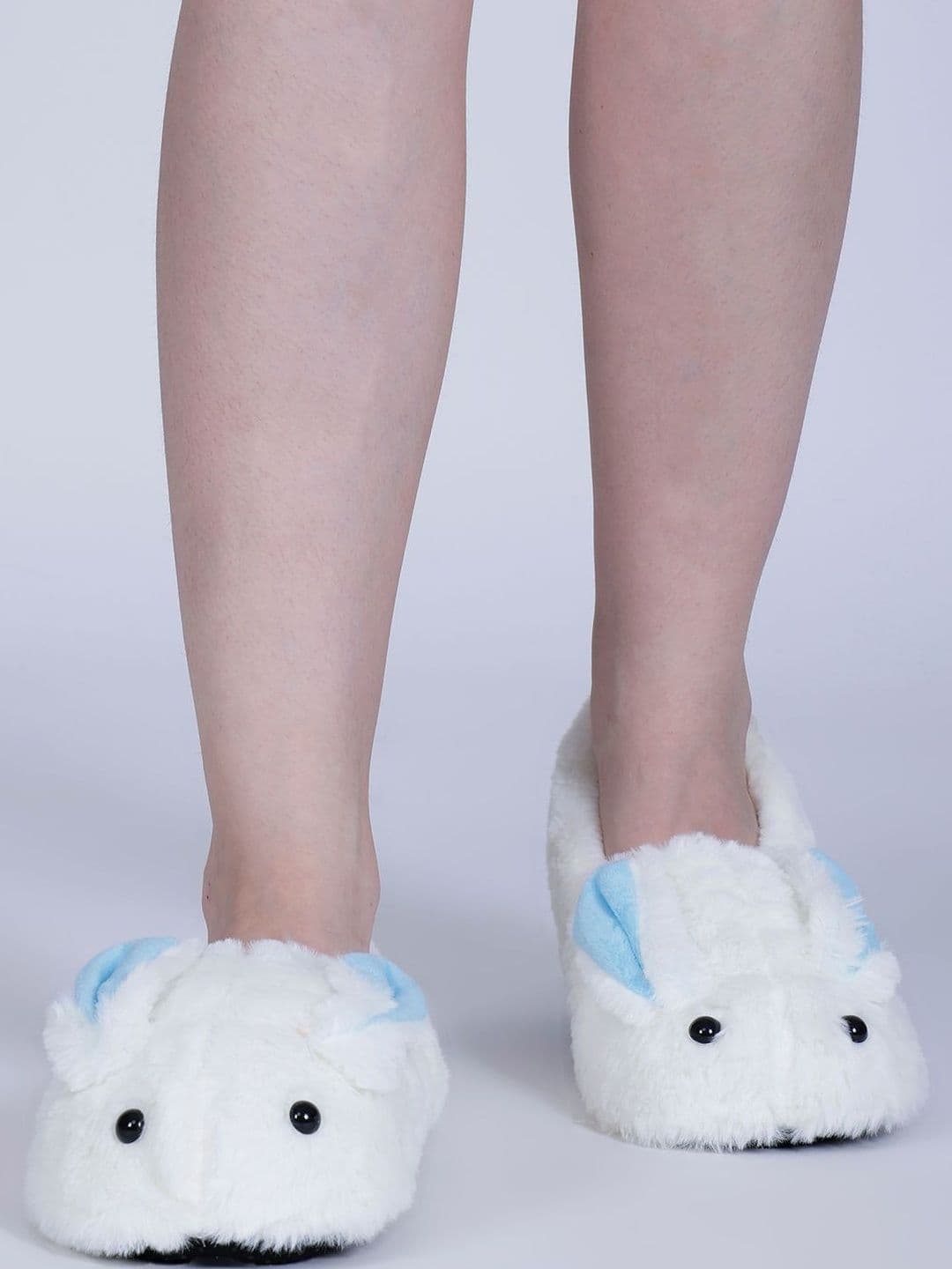 Dollar Women Rabbit Ears Detail Warm Winter Slippers Socks - view 1