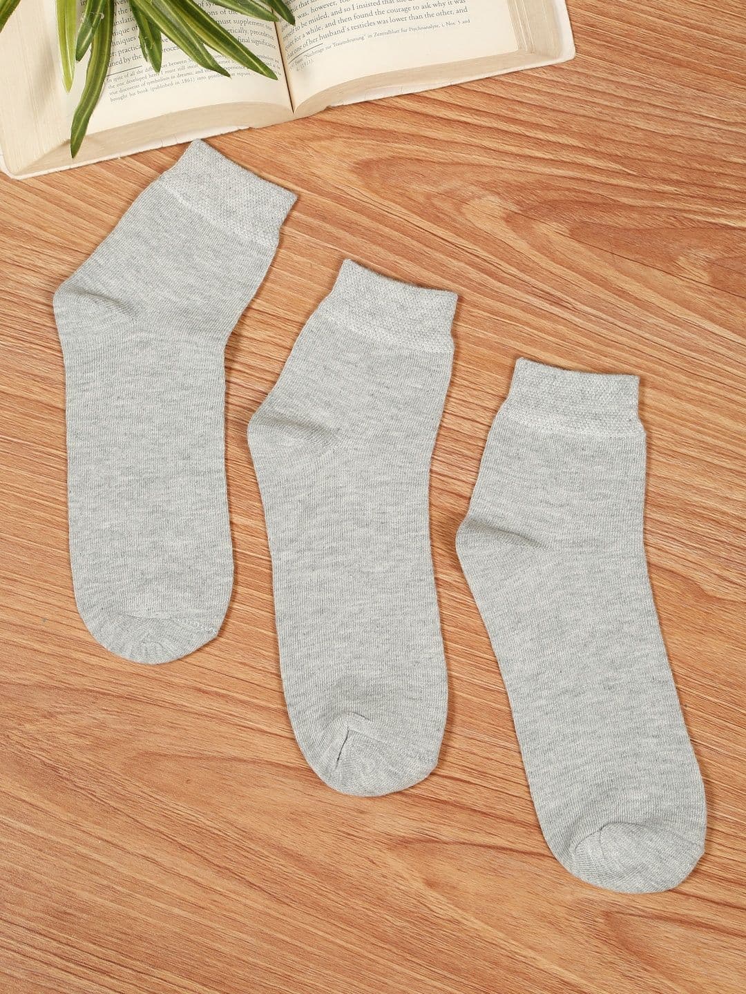 Teakwood Leathers Men Pack Of 3 Pure Cotton Above Ankle Length Socks - view 1