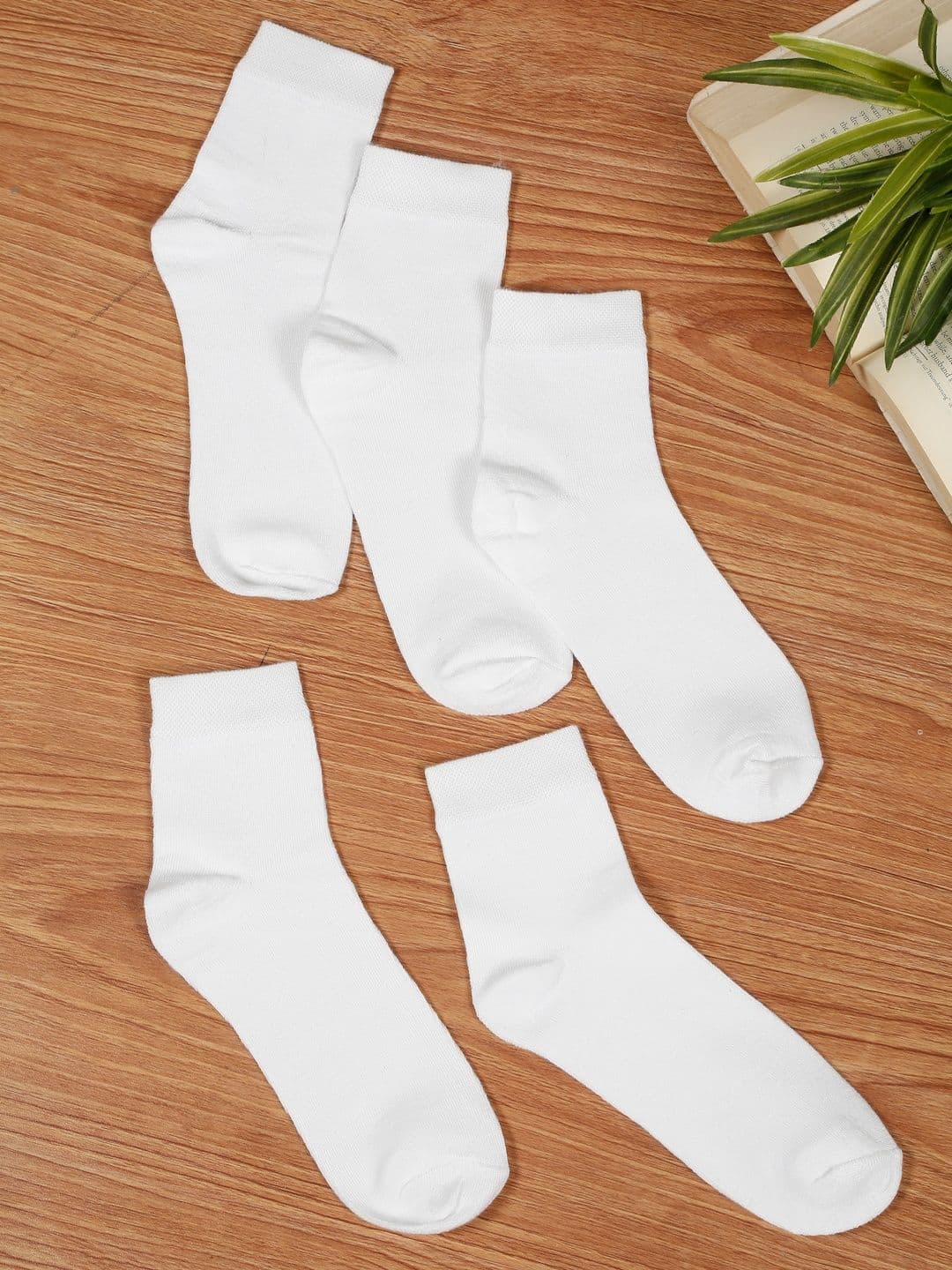 Teakwood Leathers Men Pack Of 5 Pure Cotton Above Ankle Length Socks - view 1