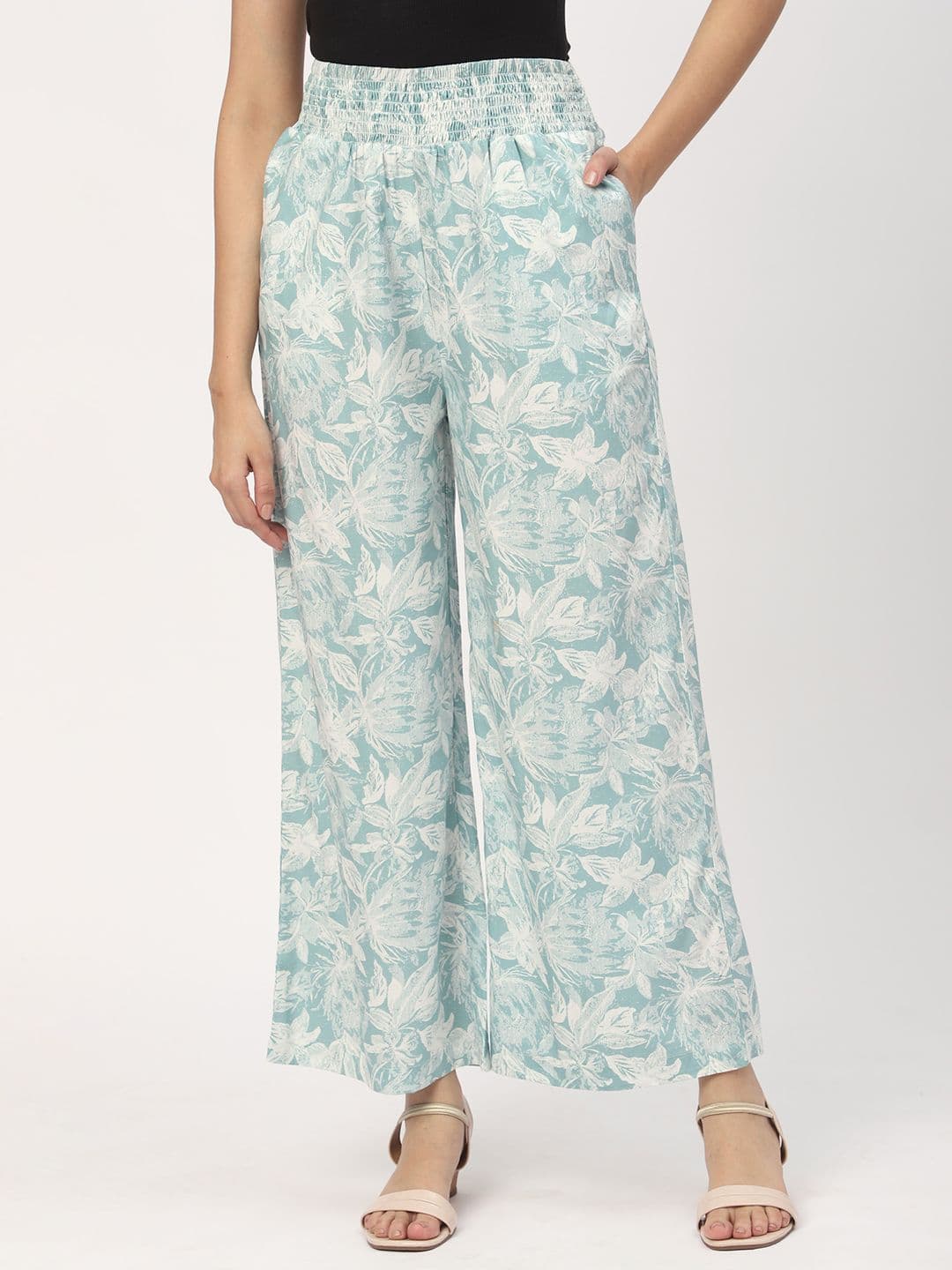 Mystere Paris Women Floral Flared Palazzos - view 1