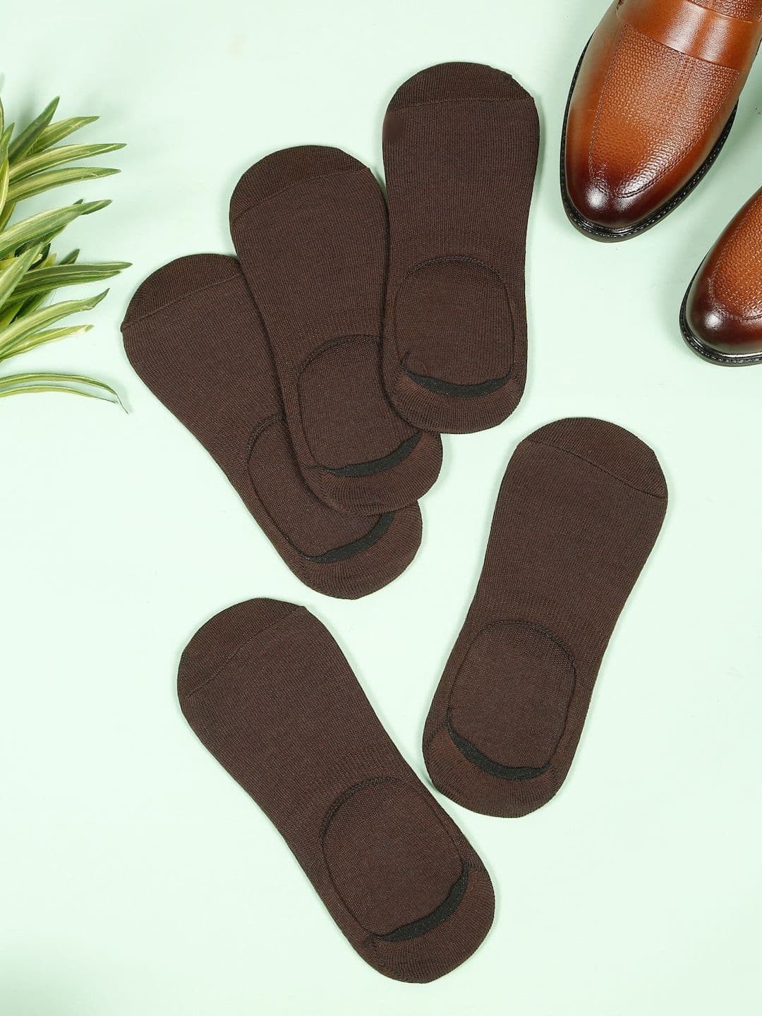 Teakwood Leathers Men Pack Of 5 Pure Cotton Shoe Liner Socks - view 1